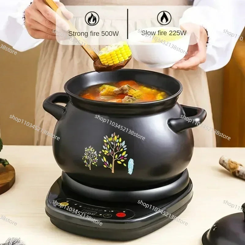 Electric Slow Cooker Automatic Saucepan Casserole Stew Pot Home Plug-in Cuisine Intelligente Ceramic Crock Pot Electric Cocina