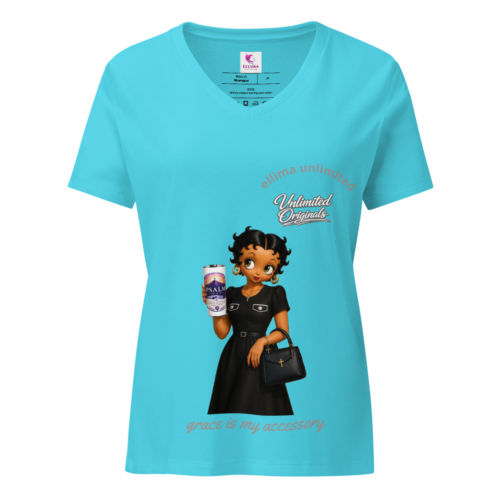 Women's Relaxed V-Neck T-Shirt | Bella Canvas 6405CVC