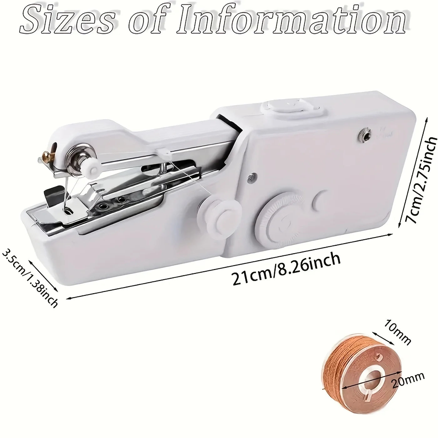 1 small handheld sewing machine - a simple and fast on-site maintenance sewing tool, portable - battery powered