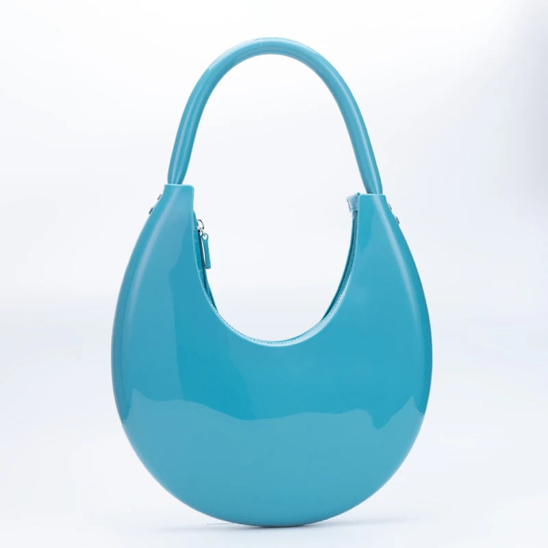 Fashion Silica Gel Jelly Crescent Bags For Women Luxury Designer Handbags Purses 2024 New In Top Handle Small Underarm Shoulder