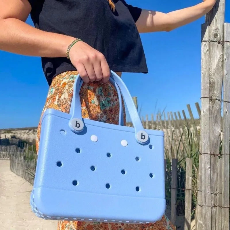 Mini Beach Bag EVA Rubber Waterproof Pool Fashion Outdoor Shoulder Storage Basket Travel Handbag Female Tote Jelly Bogg Bag