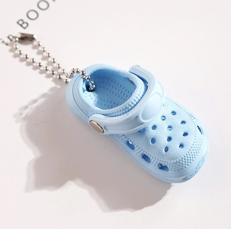 Mini EVA Hole Shoes Keychain Pendants Colorful Croc Shoe Charms for DIY Car Key Bag School Bag Backpack