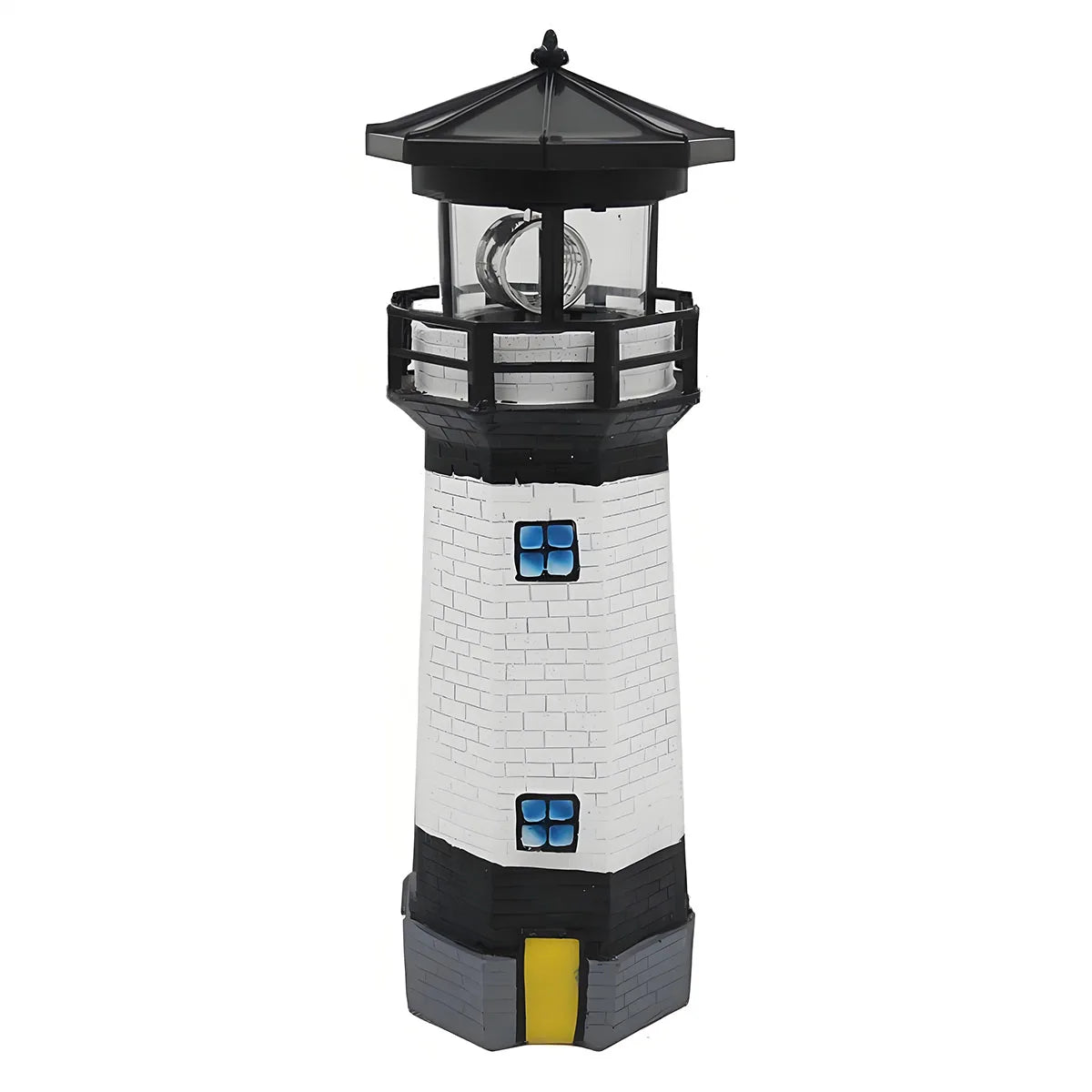 Solar Lighthouse 360 Degree Rotating Light, Waterproof LED Solar Lights, Courtyard Fence, Garden, Statue Lights, Lawn Decoration