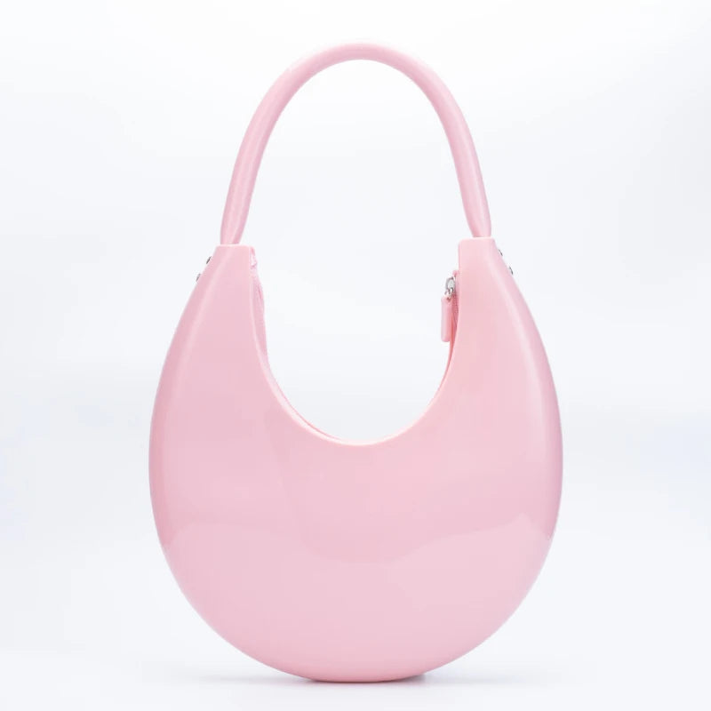 Fashion Silica Gel Jelly Crescent Bags For Women Luxury Designer Handbags Purses 2024 New In Top Handle Small Underarm Shoulder