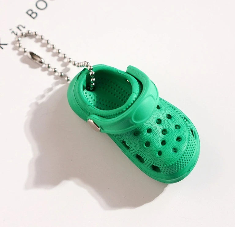 Mini EVA Hole Shoes Keychain Pendants Colorful Croc Shoe Charms for DIY Car Key Bag School Bag Backpack