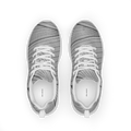 Gray Striped Women's Athletic Shoes