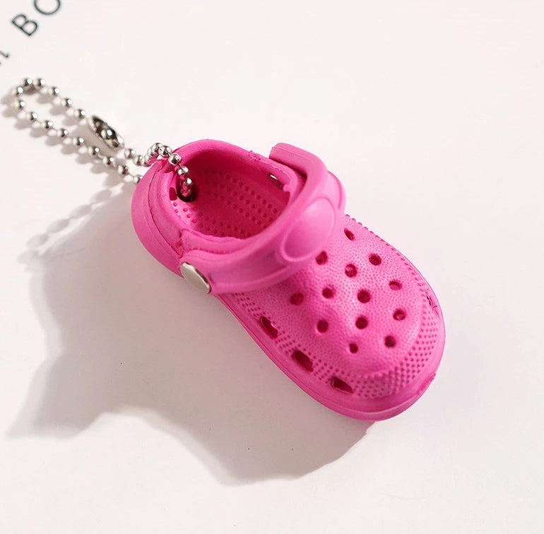 Mini EVA Hole Shoes Keychain Pendants Colorful Croc Shoe Charms for DIY Car Key Bag School Bag Backpack