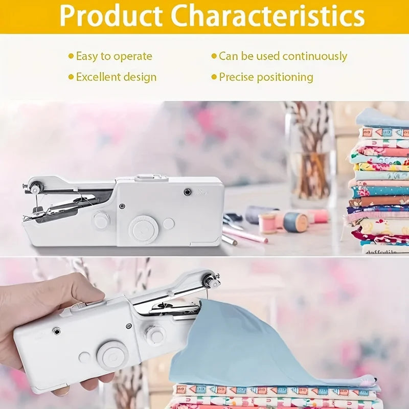 1 small handheld sewing machine - a simple and fast on-site maintenance sewing tool, portable - battery powered