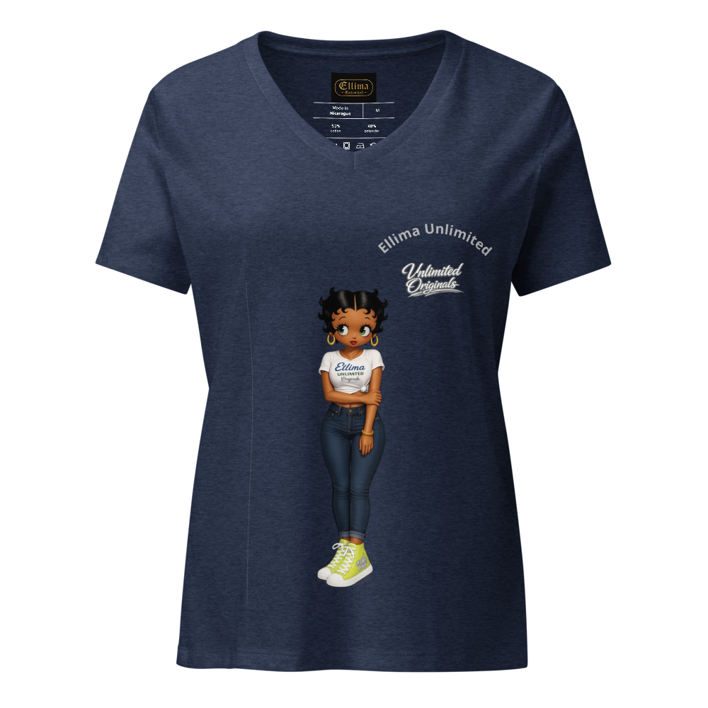 Women's Relaxed V-Neck T-Shirt | Bella Canvas 6405CVC