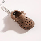 Mini EVA Hole Shoes Keychain Pendants Colorful Croc Shoe Charms for DIY Car Key Bag School Bag Backpack