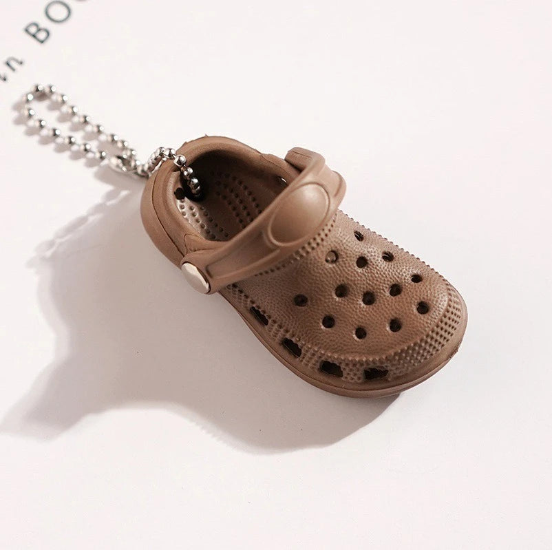 Mini EVA Hole Shoes Keychain Pendants Colorful Croc Shoe Charms for DIY Car Key Bag School Bag Backpack