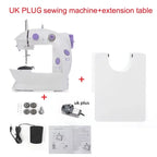 Household Electric Sewing Machine Beginner Dual Speed Portable Flat Bed Light Travel Craftsman DIY Mini Portable Foot Pedal