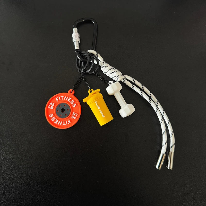 3D Kettlebell Keychain Fitness Enthusiasts PVC Sports keychain Car Keychain Creative Accessories