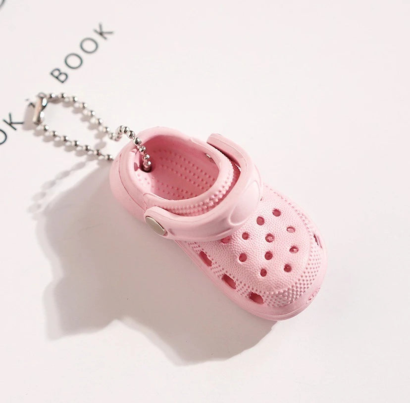 Mini EVA Hole Shoes Keychain Pendants Colorful Croc Shoe Charms for DIY Car Key Bag School Bag Backpack