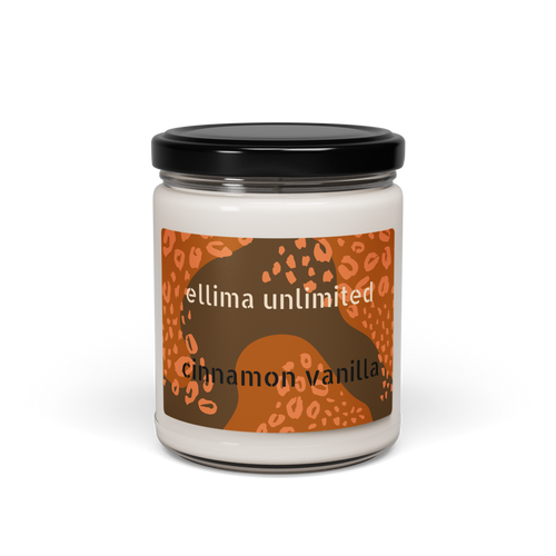 Cinnamon Vanilla Scented Soy Candle, 9oz