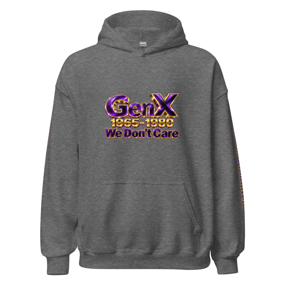 Ellima Unlimited GenX Purple Logo Unisex Heavy Blend Hoodie | Gildan 18500
