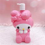 Sanrio Hello Kitty Bottle Liquid Soap Travel Dispenser Bottle Large Capacity Empty Press Type Shampoo Body Wash Lotion Container