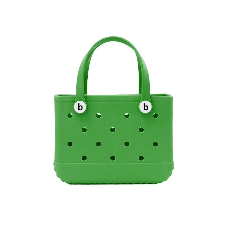 Mini Beach Bag EVA Rubber Waterproof Pool Fashion Outdoor Shoulder Storage Basket Travel Handbag Female Tote Jelly Bogg Bag