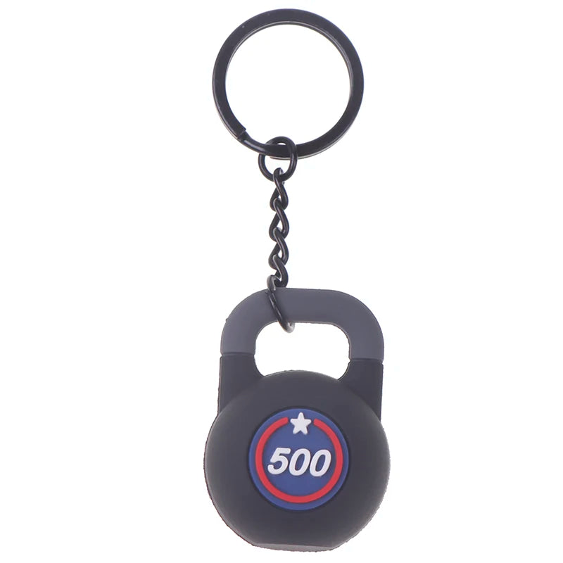 3D Kettlebell Keychain Fitness Enthusiasts PVC Sports keychain Car Keychain Creative Accessories
