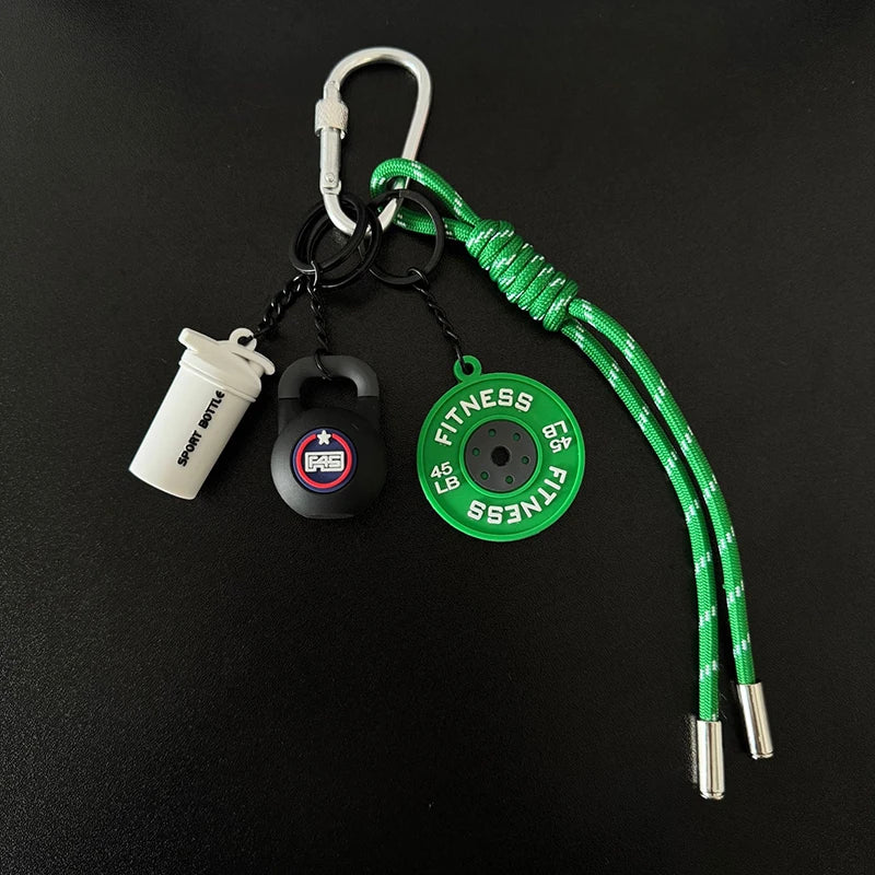 3D Kettlebell Keychain Fitness Enthusiasts PVC Sports keychain Car Keychain Creative Accessories