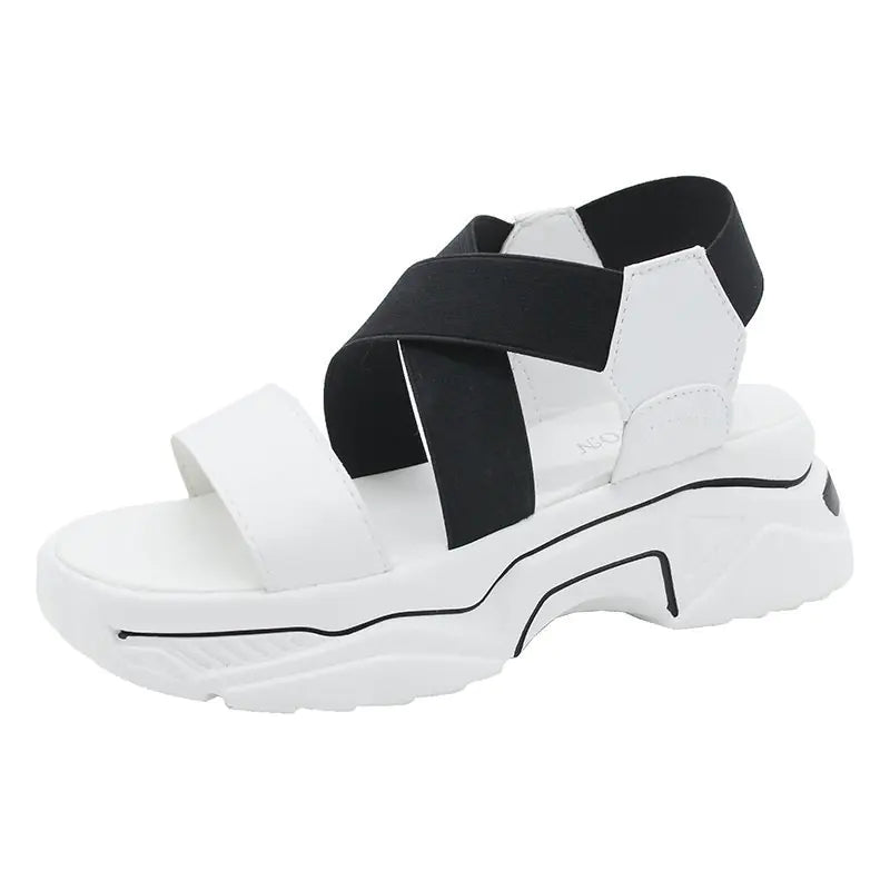 "Women's Gladiator Sandals with Thick Sole for Height"