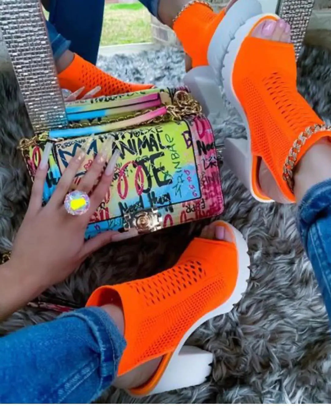Women's Open-Toe High-Heeled Fish Mouth Sandals