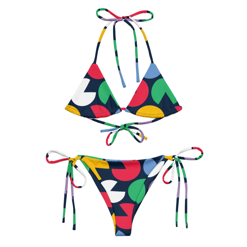 All-Over Print Recycled String Bikini