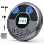 KUEPHOM Portable CD Player with BluetoothRechargeable CD Player for Car with SpeakersWalkman CD Player with Headphones and Anti-Skip ProtectionDiscman with LCD DisplayAUX Cable.