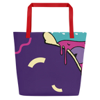 All-Over Print Large Tote Bag w/ Pocket