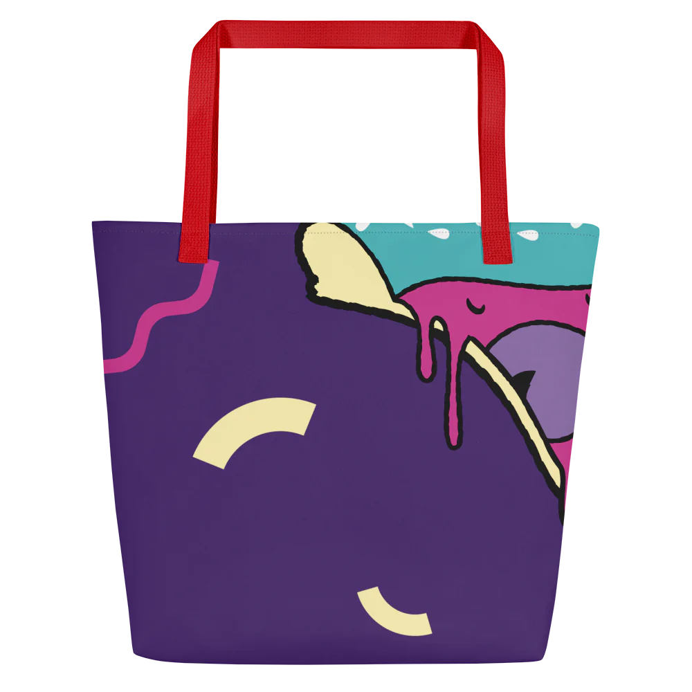 All-Over Print Large Tote Bag w/ Pocket