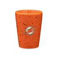 Rico Industries NFL Football Miami Dolphins 2oz Ceramic Shot Glass for Fans Laser Engraved In Team Color Single Shot Glass