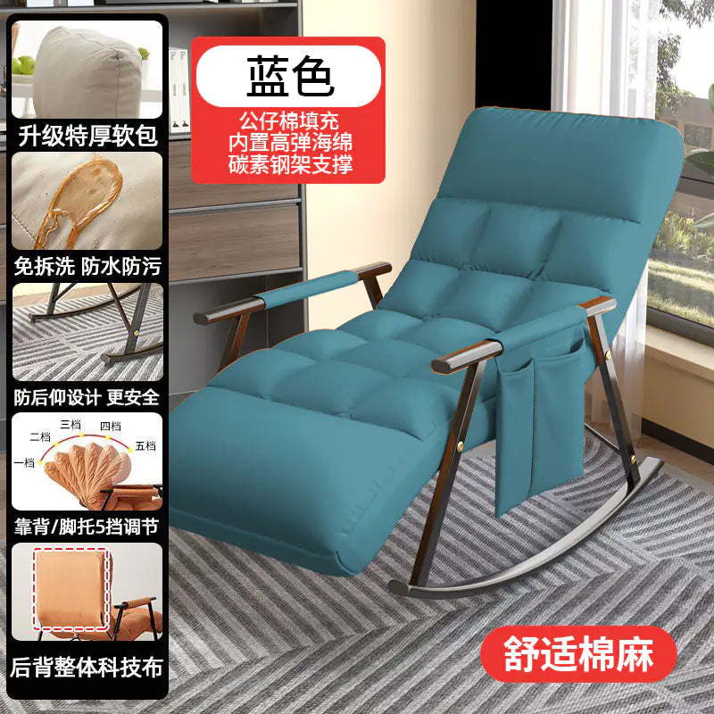 Tech Fabric Rocking Chair for Adults - Lounge Sofa