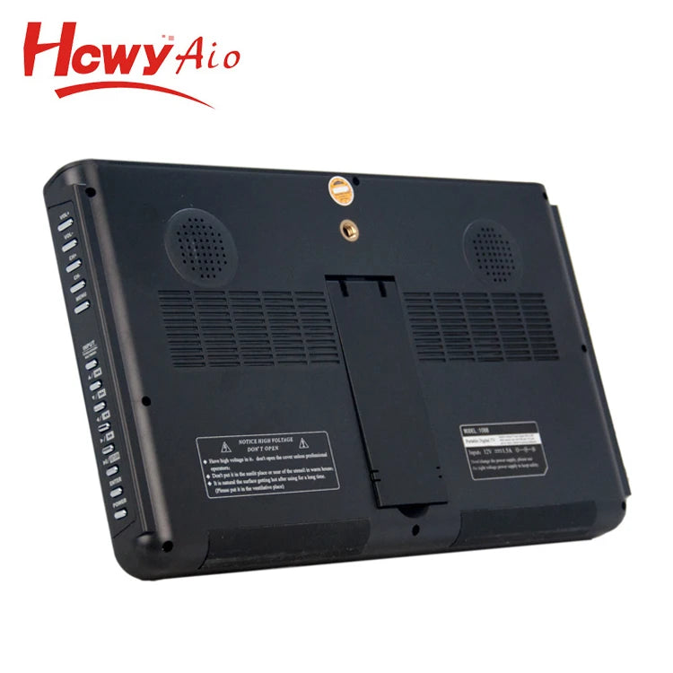 Factory 10.1inch 1024*600 DVB-T2 ATSC ISDB-T Portable Digital TV with DC AV SD HDM Interface