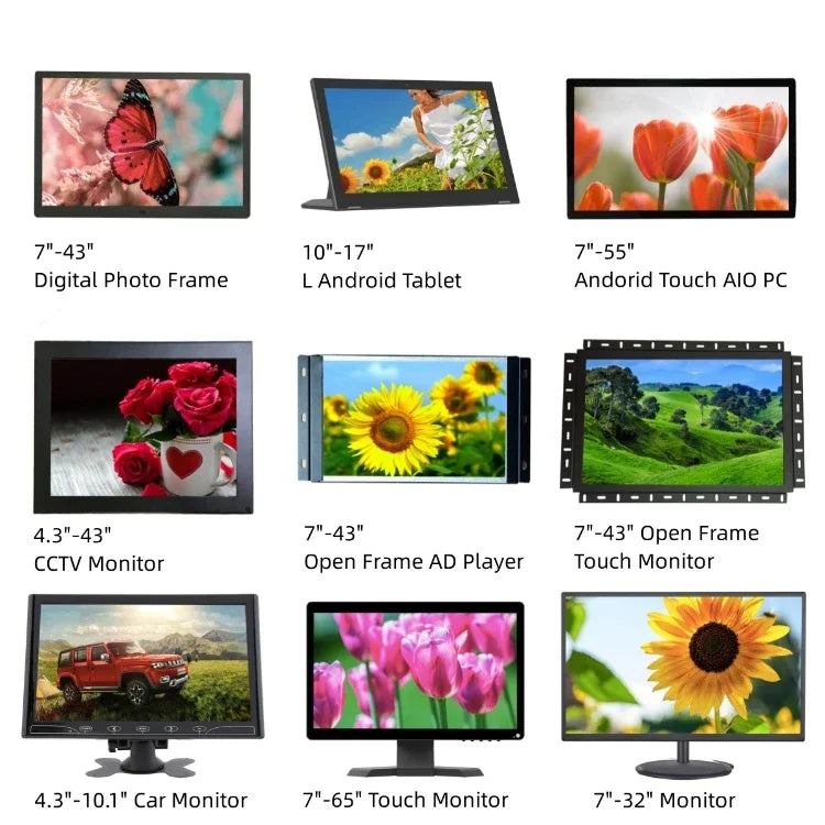 Factory 10.1inch 1024*600 DVB-T2 ATSC ISDB-T Portable Digital TV with DC AV SD HDM Interface