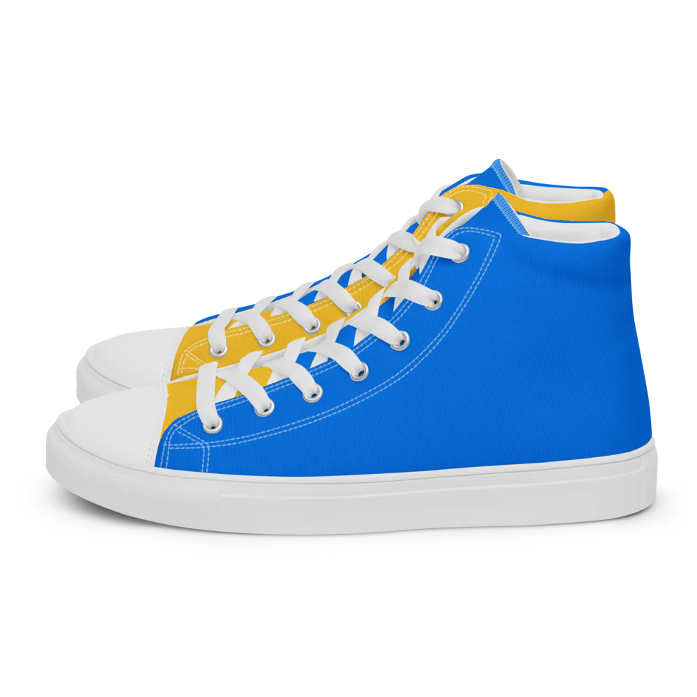 Warriors-Inspired Men's High Top Canvas Shoes