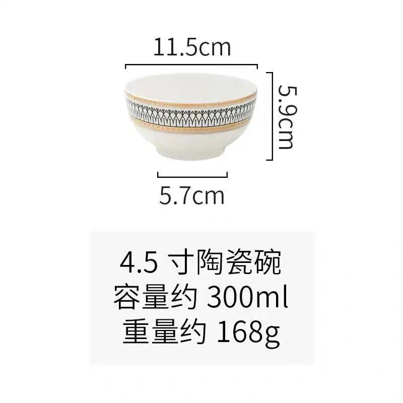 Nordic Luxury Dinner Plates Set, Rice Bowl, Soup Plate, Serving Cake Dessert Plate, Decorative Dinnerware for Wedding Party