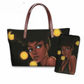 African Women Pattern Black Art African Girl Theme Women Shoulder Bag Handbag Exclusive Printed Handbag for Ladies Bag Handbag