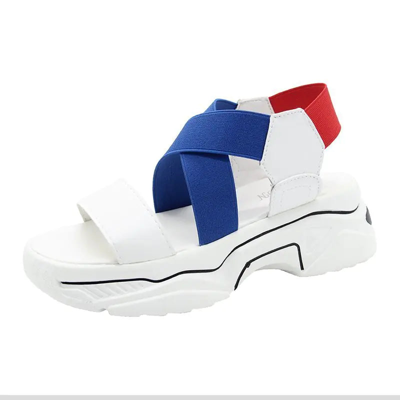 "Women's Gladiator Sandals with Thick Sole for Height"