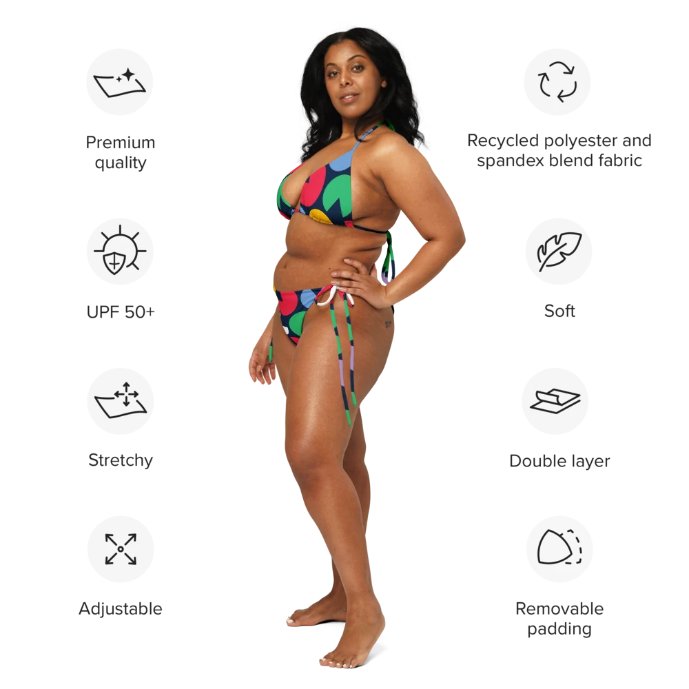 All-Over Print Recycled String Bikini