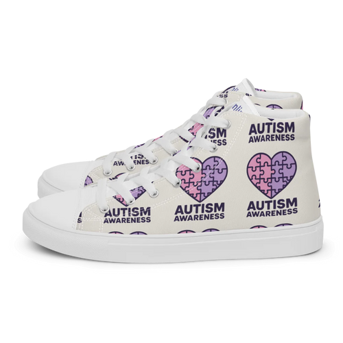 Autism Awareness Women's High Top Canvas Shoes