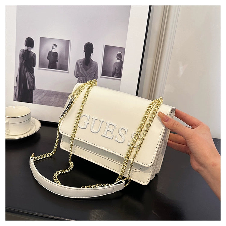 Western Style Trendy Fashion Super Hot Chain Alphabet Small Square Bag