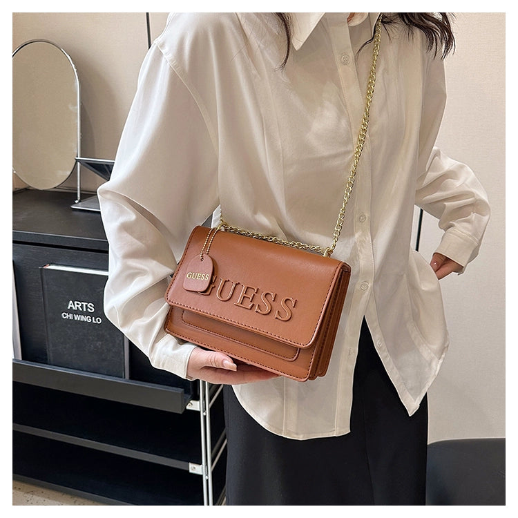 Western Style Trendy Fashion Super Hot Chain Alphabet Small Square Bag
