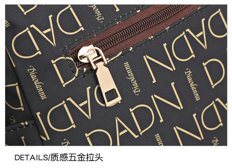 Printed Nylon Bag Crossbody Bag Women's Bag Middle-aged and Elderly Mother's Bag Lightweight Waterproof Shoulder Bag Casual Large Capacity Cloth Bag