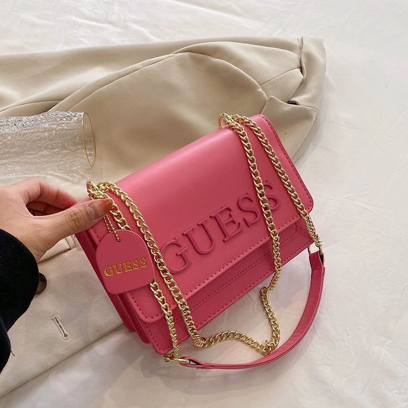 Western Style Trendy Fashion Super Hot Chain Alphabet Small Square Bag