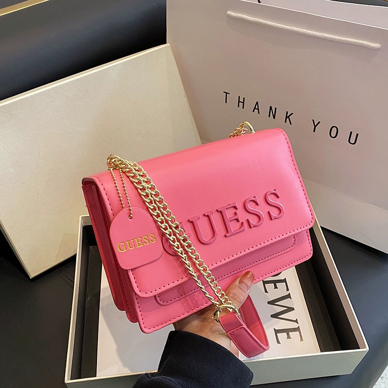 Western Style Trendy Fashion Super Hot Chain Alphabet Small Square Bag