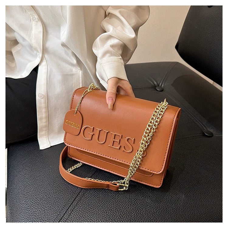 Western Style Trendy Fashion Super Hot Chain Alphabet Small Square Bag