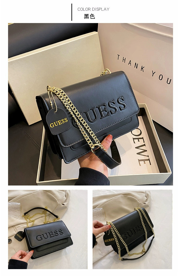 Western Style Trendy Fashion Super Hot Chain Alphabet Small Square Bag