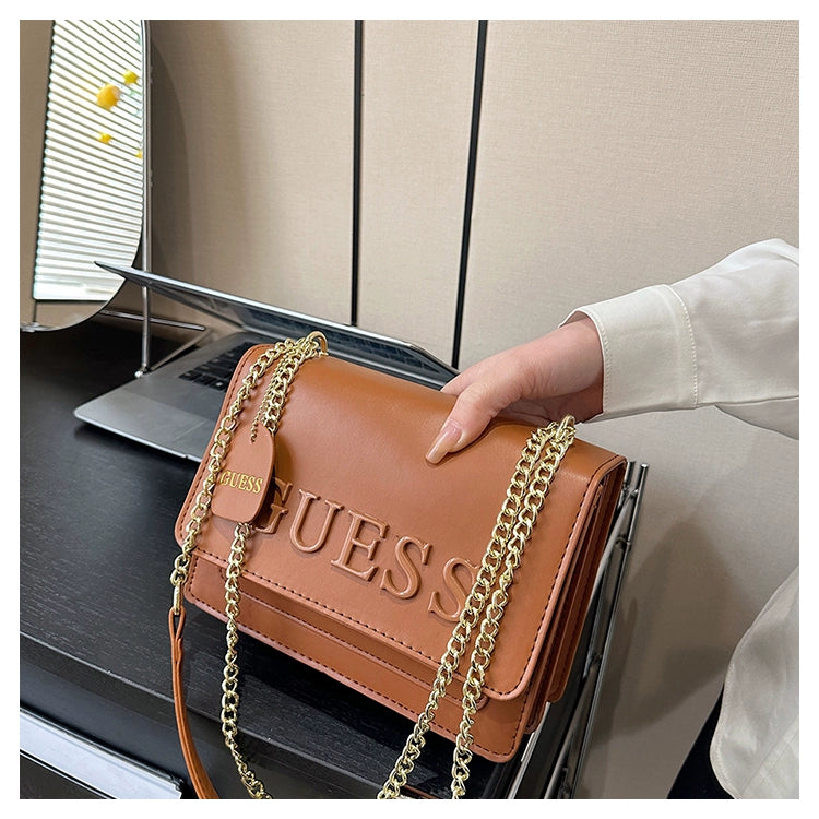 Western Style Trendy Fashion Super Hot Chain Alphabet Small Square Bag