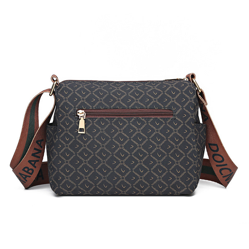 Printed Nylon Bag Crossbody Bag Women's Bag Middle-aged and Elderly Mother's Bag Lightweight Waterproof Shoulder Bag Casual Large Capacity Cloth Bag