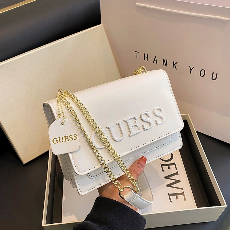 Western Style Trendy Fashion Super Hot Chain Alphabet Small Square Bag